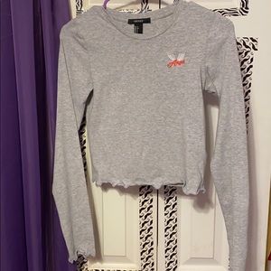 NEVER WORN! Forever 21 long sleeve crop top